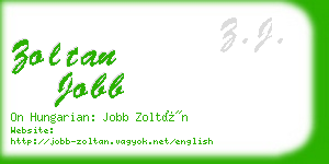 zoltan jobb business card